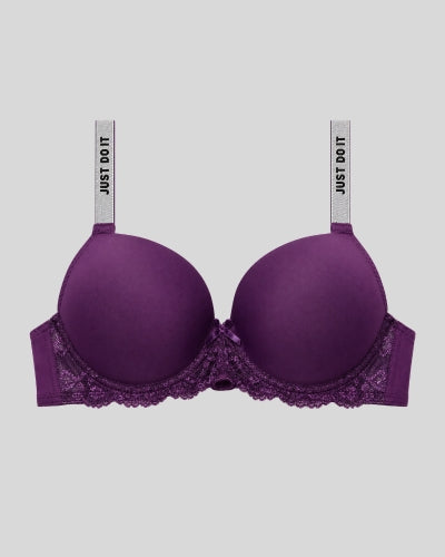 Just Do It Royal Purple Lace Bra