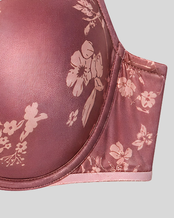 Rosewood Floral Shine Bra