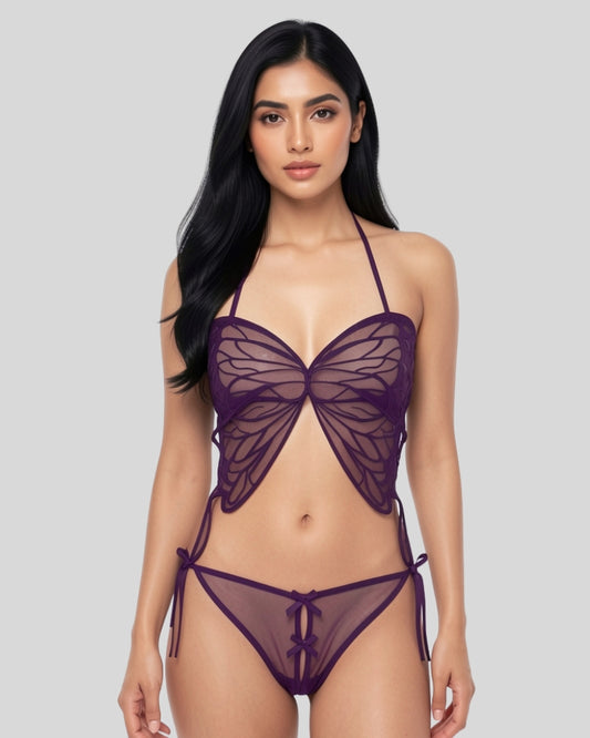 Amethyst Wing Lingerie Set