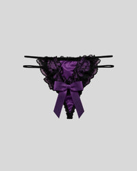 Amethyst Elegance Lace Thong