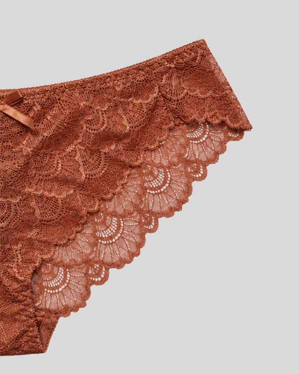 Mocha Floral Lace Push-Up Bra & Panty Set