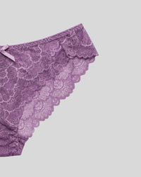 Lavender Paisley Lace Push-Up Bra & Panty Set