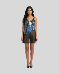 Sapphire Bloom Lace Nightwear