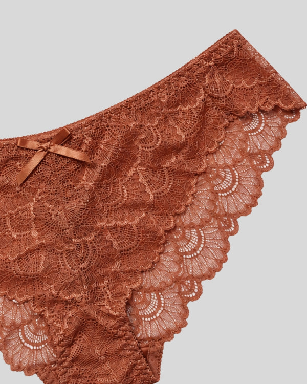 Mocha Floral Lace Push-Up Bra & Panty Set