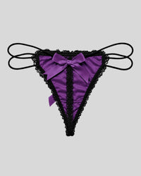 Amethyst Elegance Lace Thong