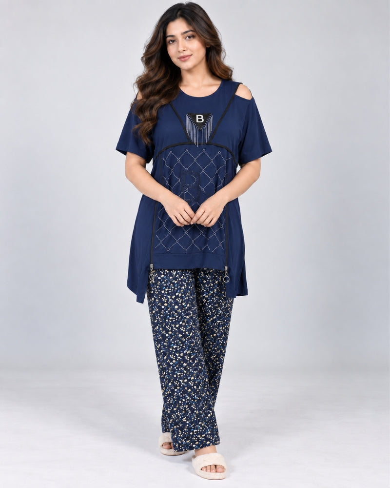 Midnight Charm Cotton 2-Piece Set