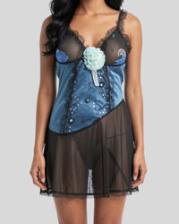 Sapphire Bloom Lace Nightwear
