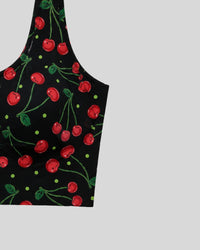 Cherry Pop Print Sports Bra
