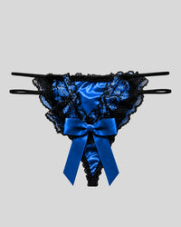 Sapphire Elegance Lace Thong