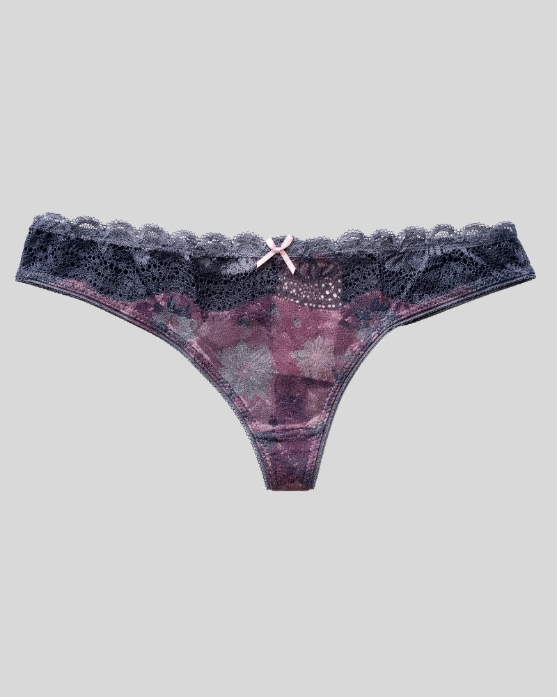 Lilac Lace Thong