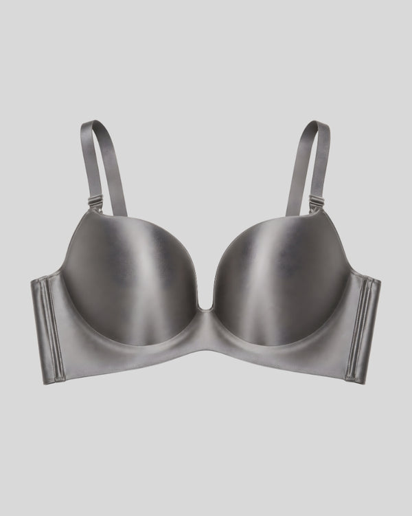 Silver Mist Silk Push-Up Bra