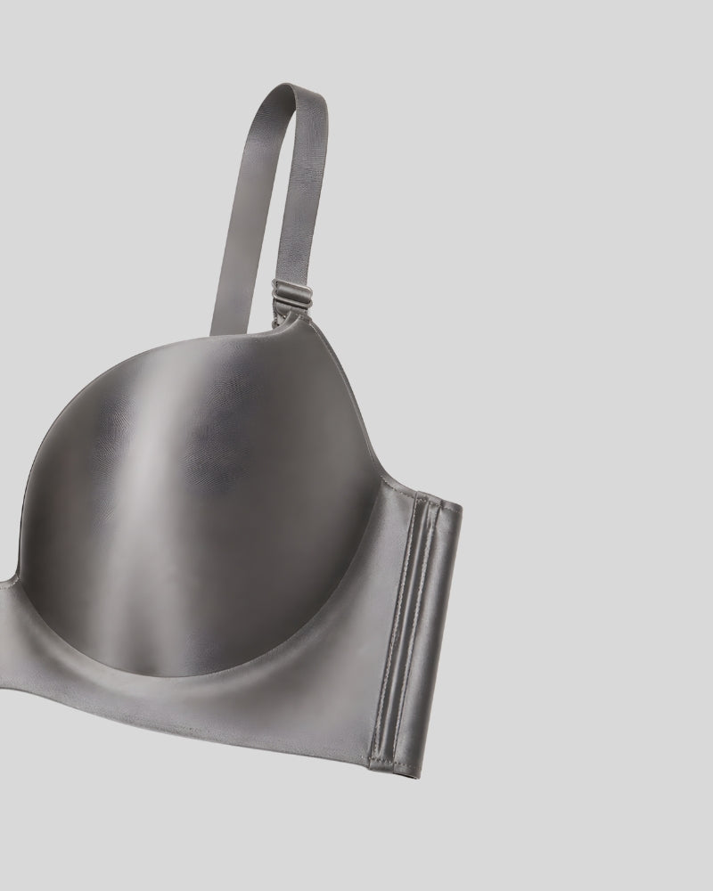Silver Mist Silk Push-Up Bra