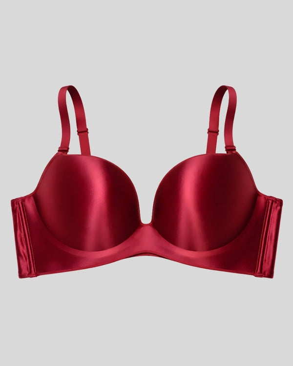 Cherry Silk Push-Up Bra