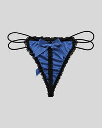 Sapphire Elegance Lace Thong