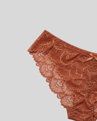 Mocha Floral Lace Push-Up Bra & Panty Set