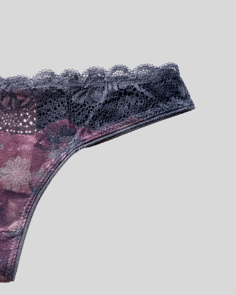 Lilac Lace Thong