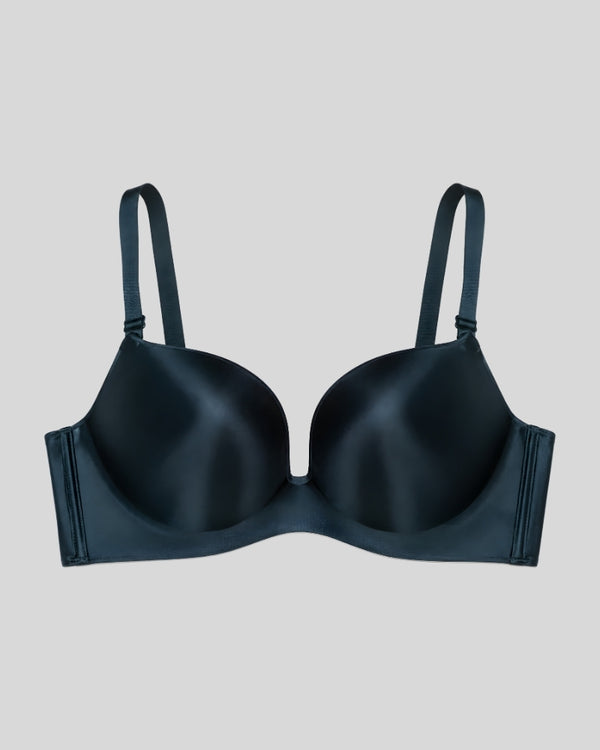 Ocean Blue Silk Push-Up Bra