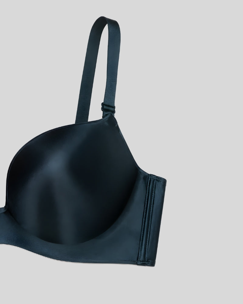 Ocean Blue Silk Push-Up Bra