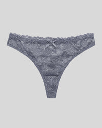 Smoky Lavender Lace Thong