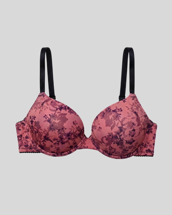 Rose Noir Floral Bra