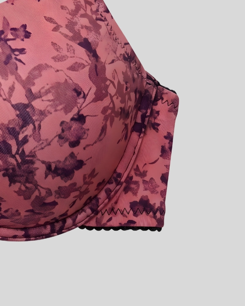 Rose Noir Floral Bra