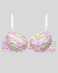 Candy Scribble Push-Up Bra