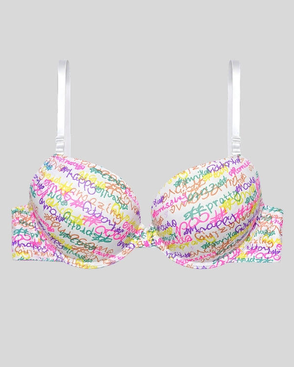 Candy Scribble Push-Up Bra