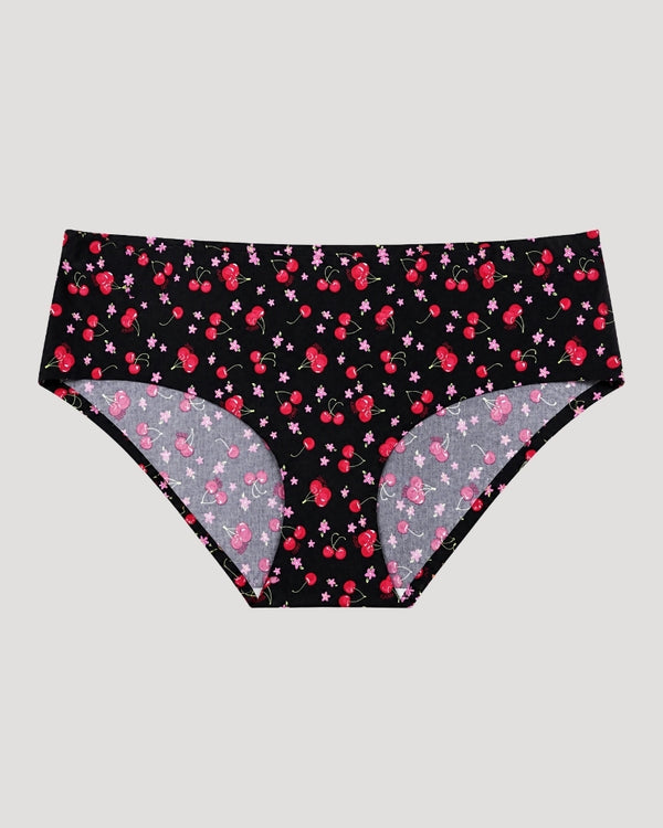 Black Cherry Print Bikini Panty