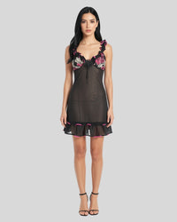 Midnight Rose Sheer Babydoll