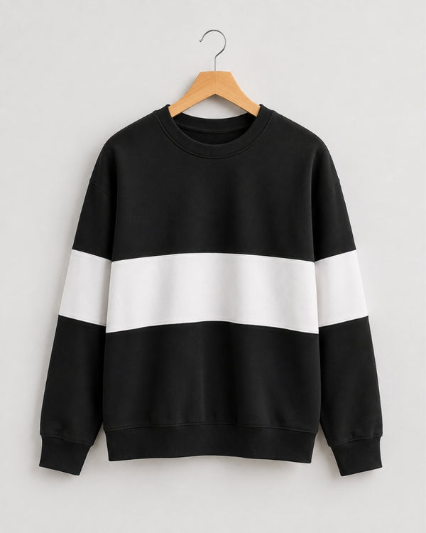 Zebra Black and White Block Sweatshirt