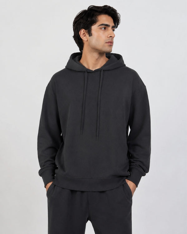 Jet Black Essential Hoodie