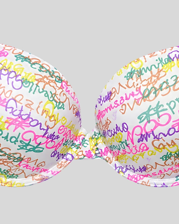 Candy Scribble Push-Up Bra