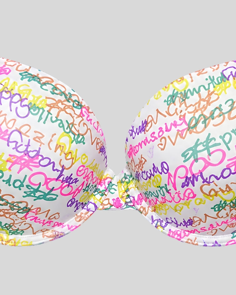 Candy Scribble Push-Up Bra