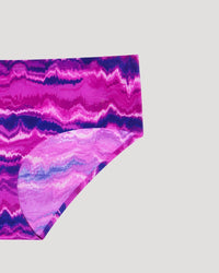 Pink Wave Print Bikini Panty