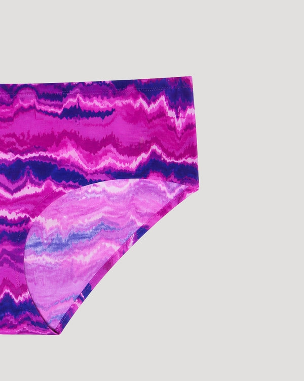 Pink Wave Print Bikini Panty