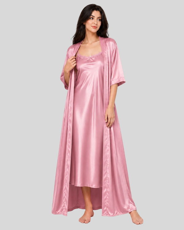 Blush Luxe Silk 2-Piece Nightwear Set