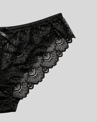 Black Floral Lace Push-Up Bra & Panty Set