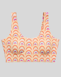 Retro Rainbow Print Sports Bra