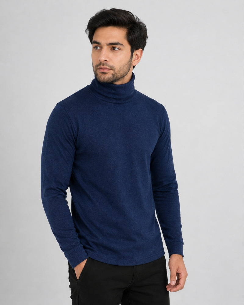 Midnight Navy Essential Turtleneck