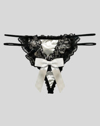 Moonlight Lace Bow Thong