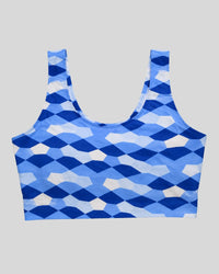 Ocean Wave Geometric Sports Bra