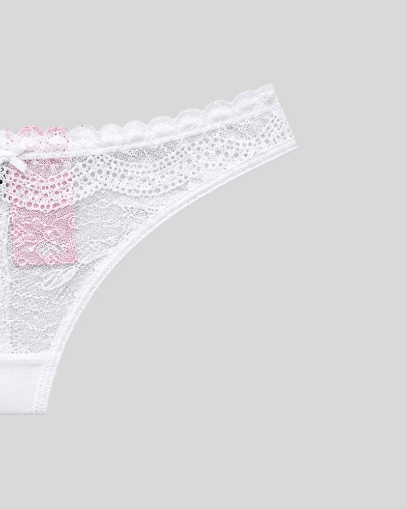 Pearl Lace Thong