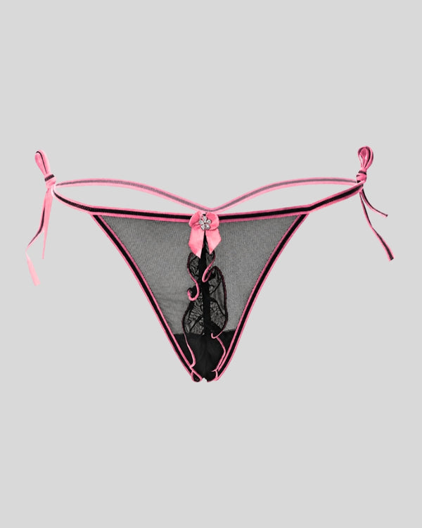 Blush Petal Tie-Side Thong