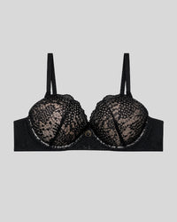Midnight Black Lace Push-Up Bra