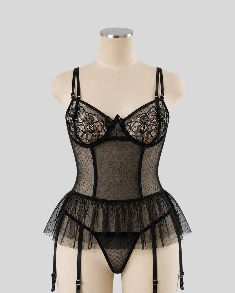 Noir Elegance Bodysuit