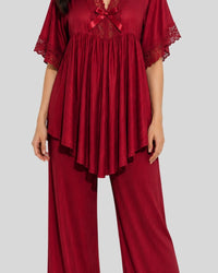Crimson Elegance Lounge Set