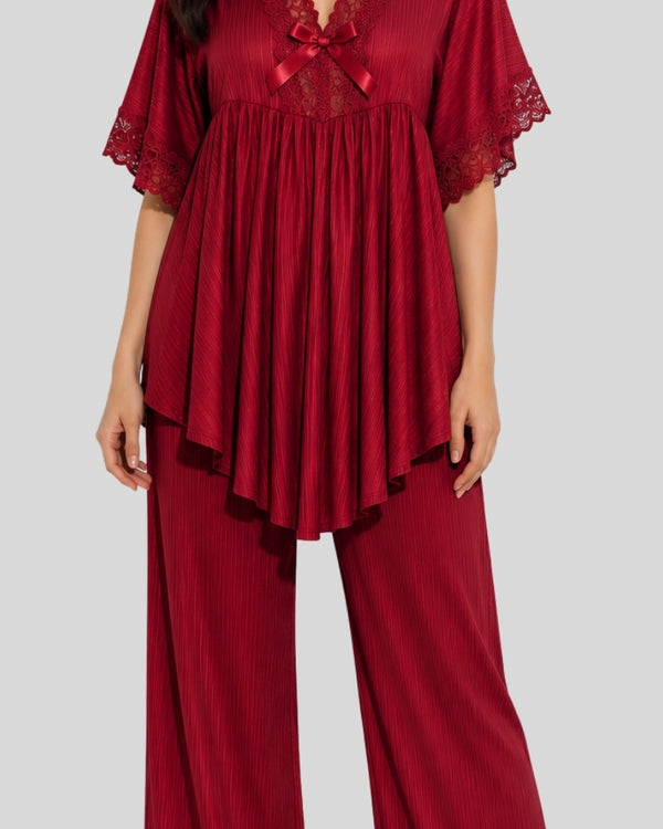 Crimson Elegance Lounge Set