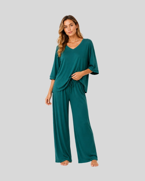 Emerald Green Relax Fit Lounge PJ Set