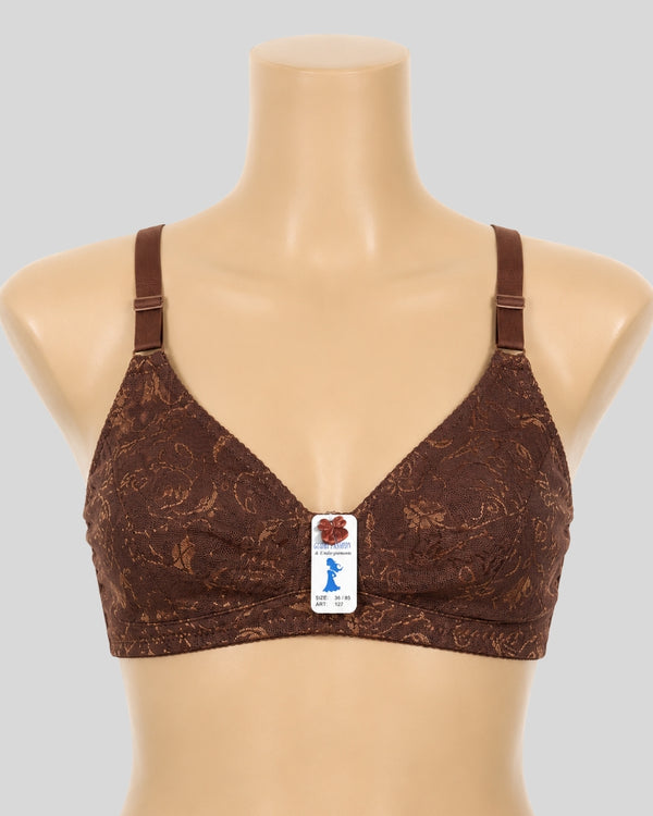 Lace Net Cotton Inner Cup Bra