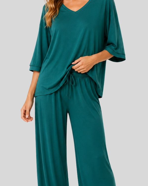Emerald Green Relax Fit Lounge PJ Set